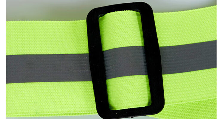 Huoxinghu Reflective Vest, Adjustable Elastic Band High Visibility Reflective Vest, Cycling Night Running Construction Site Safety Buckle Style Fluorescent Gree 4