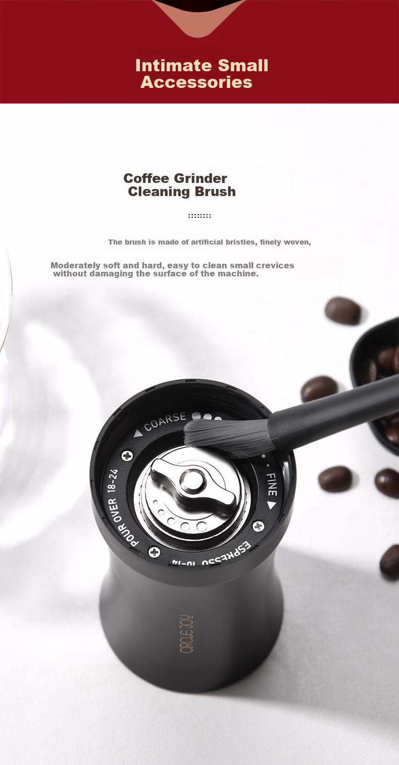 Circle Joy Pour-Over Coffee Maker Gift Set, Hand Grinder Coffee Machine, Hand-Cranked Coffee Bean Grinder, Manual Pour-Over Brewing Set 16