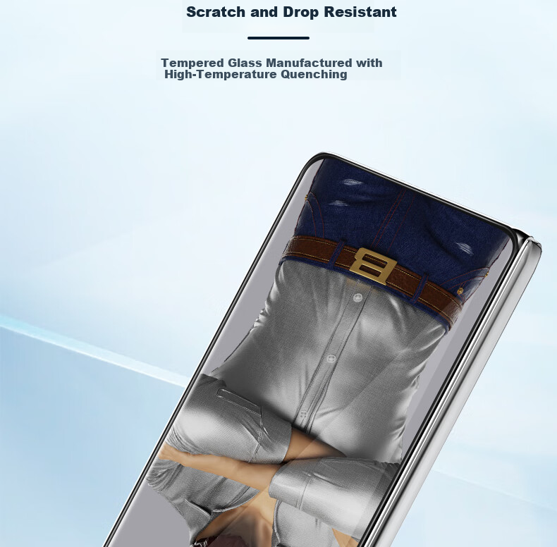 BLUEO Compatible [Front Frame Version] Huawei Mate X6 Screen Protector, Tempered Glass Film for Mate X6, Curved Full Adhesive Anti-Drop Anti-Fingerprint Phone Protective Film 8