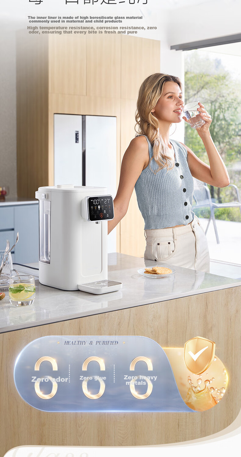 Morphyrichards Electric Kettle, Household Countertop 3L Water Boiler, Temperature Control All-In Automatic Kettle, Direct Drinking Water Dispenser with Detachable Tank, Milk Maker MR6073 4