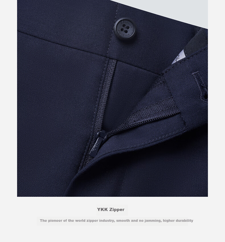 Goldlion [Machine Washable Wool] 26 Spring Summer Men's Stretch Business Dress Pants Long Trousers Beige 34 9