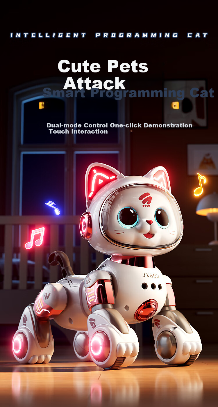 AoZhiJia Remote Control Robot Car Toy for Boys Aged 3-6 Birthday Gift Intelligent AI Robot Cat 1