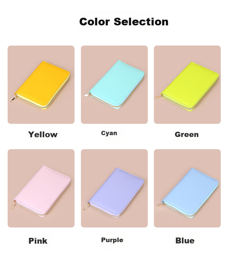 Weimei A5 Business Loose-Leaf Notebook, Multifunctional Zipper Notebook with Detachable Refillable Pages, 25K Simple Meeting Record Book, Work Diary, Customizable 3