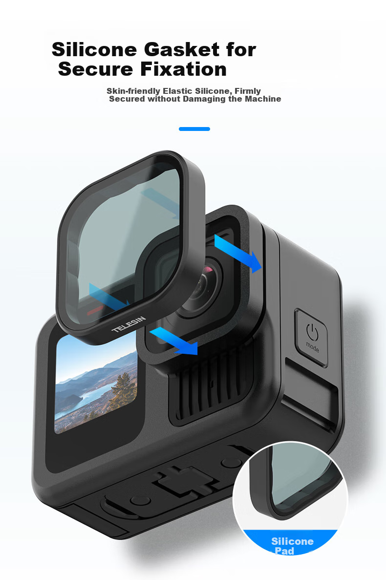 TELESIN Compatible with GoPo13 Filter Set, Including ND Filter, Polarizing Filter, And Sports Camera Filters for GoPro, Including CPL/ND8/ND16/ND32/ND64 5