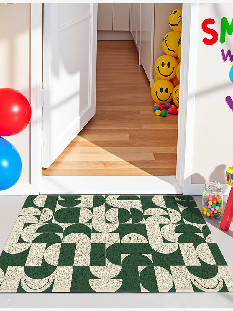 Dajiang Entrance Mat, Doorway Foot Mat, Cartoon Fun Entryway Mat, Silk Loop Doormat, Non-Slip Entrance Mat, 80x120cm 2