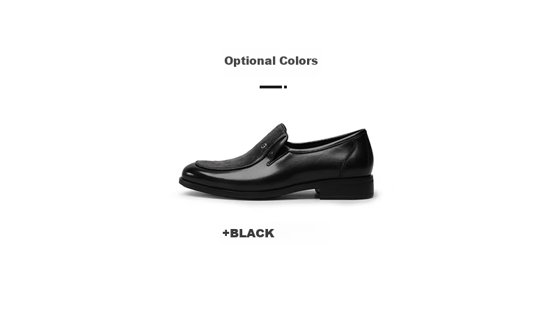 Goldlion Men's Leather Shoes, Fashionable Business Casual Shoes, Comfortable Lightweight Durable Loafers G521330005AAA Black Size 42 11
