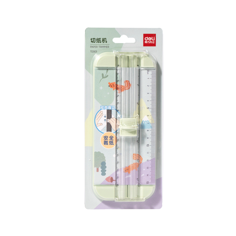 Deli TD901 Green A6 Compact Dual-Direction Paper Cutter 200mm