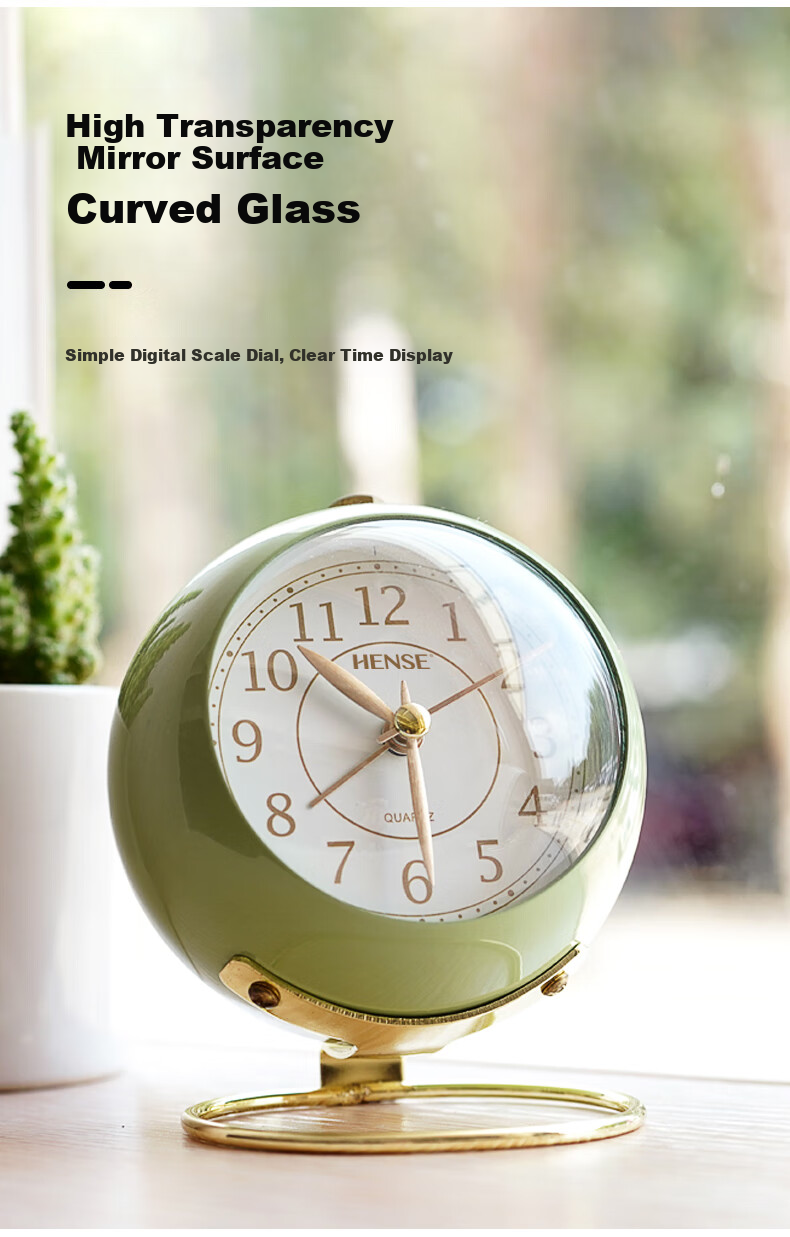 Hense Fashion Creative Mini Alarm Clock for Children, Bedside Lazy Clock for Middle And High School Students, Desktop Clock HA08 Blue 6