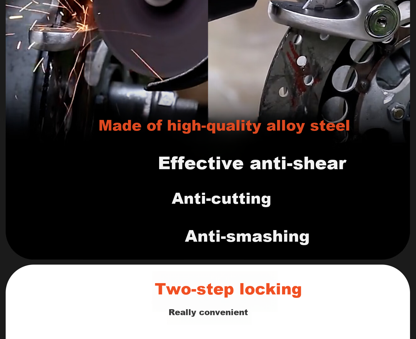 KOVIX KVC1 Motorcycle Disc Brake Lock, Electric Bike Lock, Mountain Bike Anti-Theft Lock, Waterproof C-Grade Lock Core, Scooter Lock 8