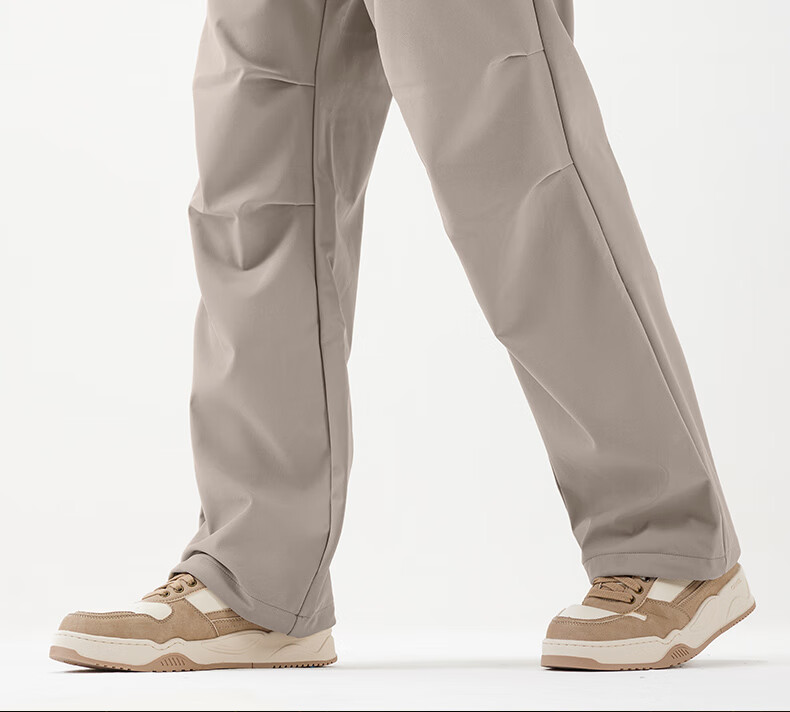 CAMEL Women's Softshell Outdoor Pants Spring Autumn Fleece-Lined Wide-Leg Water-Repellent Lightweight Work Pants 4