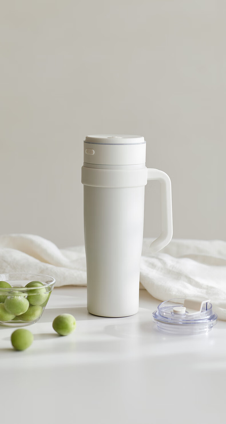 Olayks Instant Fruit Ice Juicer Cup Portable Electric Blender Bottle Insulated Small Car Fitness Juice Maker 304 Stainless Steel Ice Crushing 5