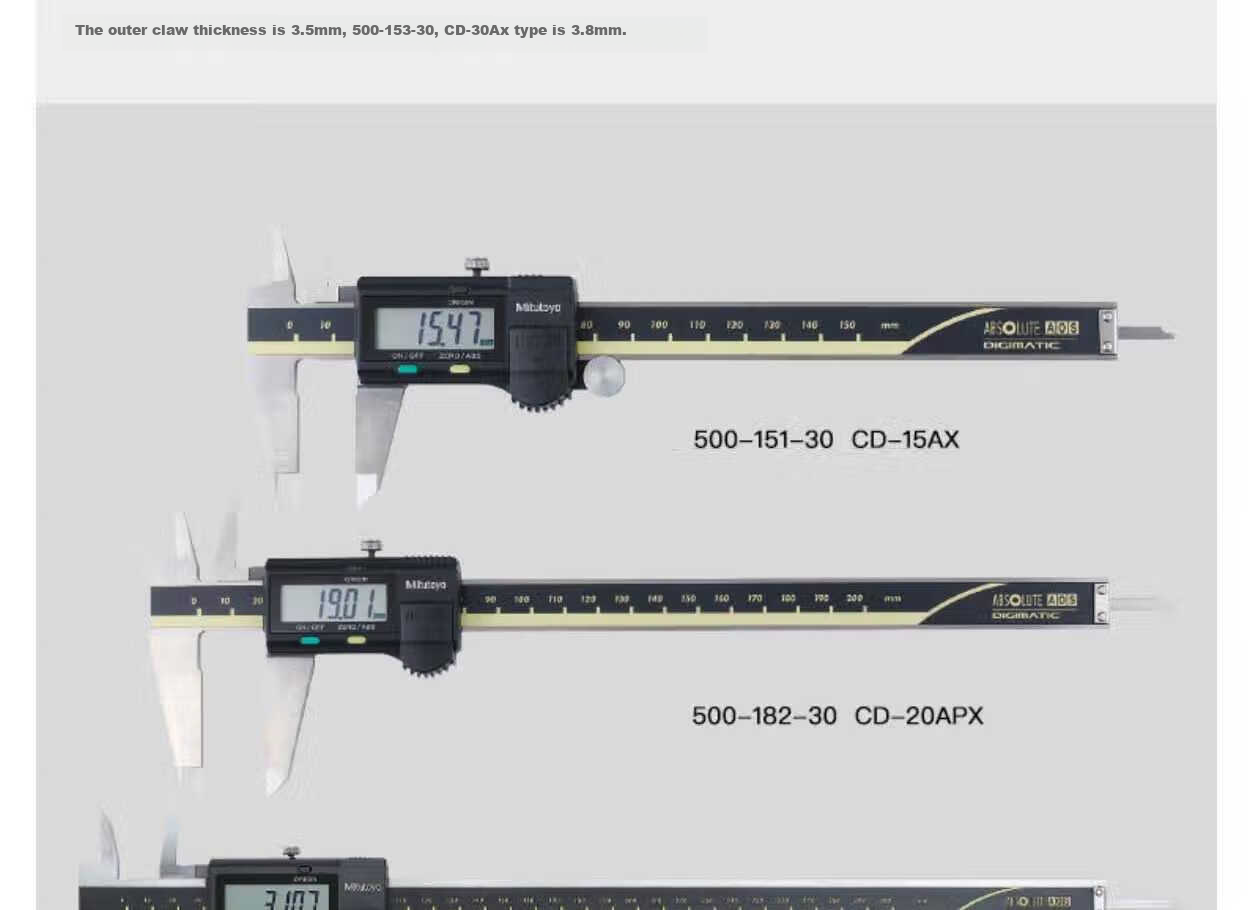 Mitutoyo Digital Caliper, High-Precision Caliper, Vernier Caliper, Imported from Japan, 500-193 Metric And Imperial with Roller 16