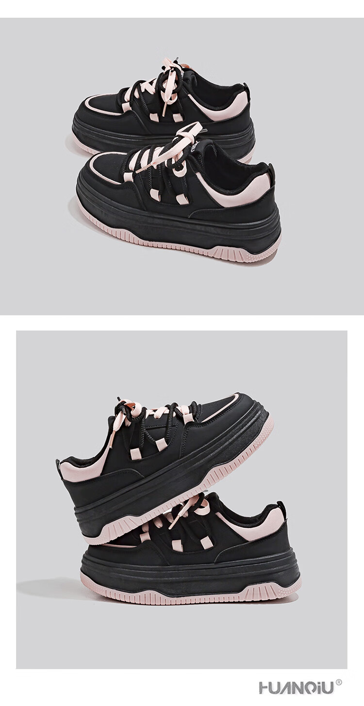 Global 2026 Original Trendy Versatile White Sneakers Fashion New Spring Design Black Pink Casual Thick Sole Women's Shoes 12