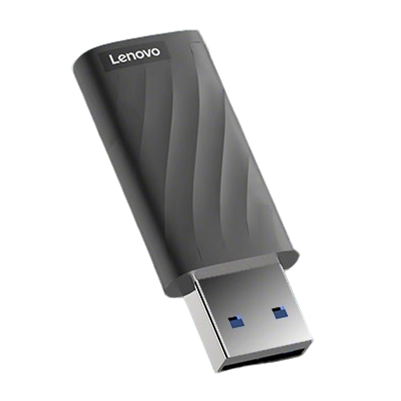 Lenovo 64GB USB3.2 Metal Car Flash Drive, Computer U-Disk for Office, Study And Business, Multifunctional Large Capacity X3 Series, Gray
