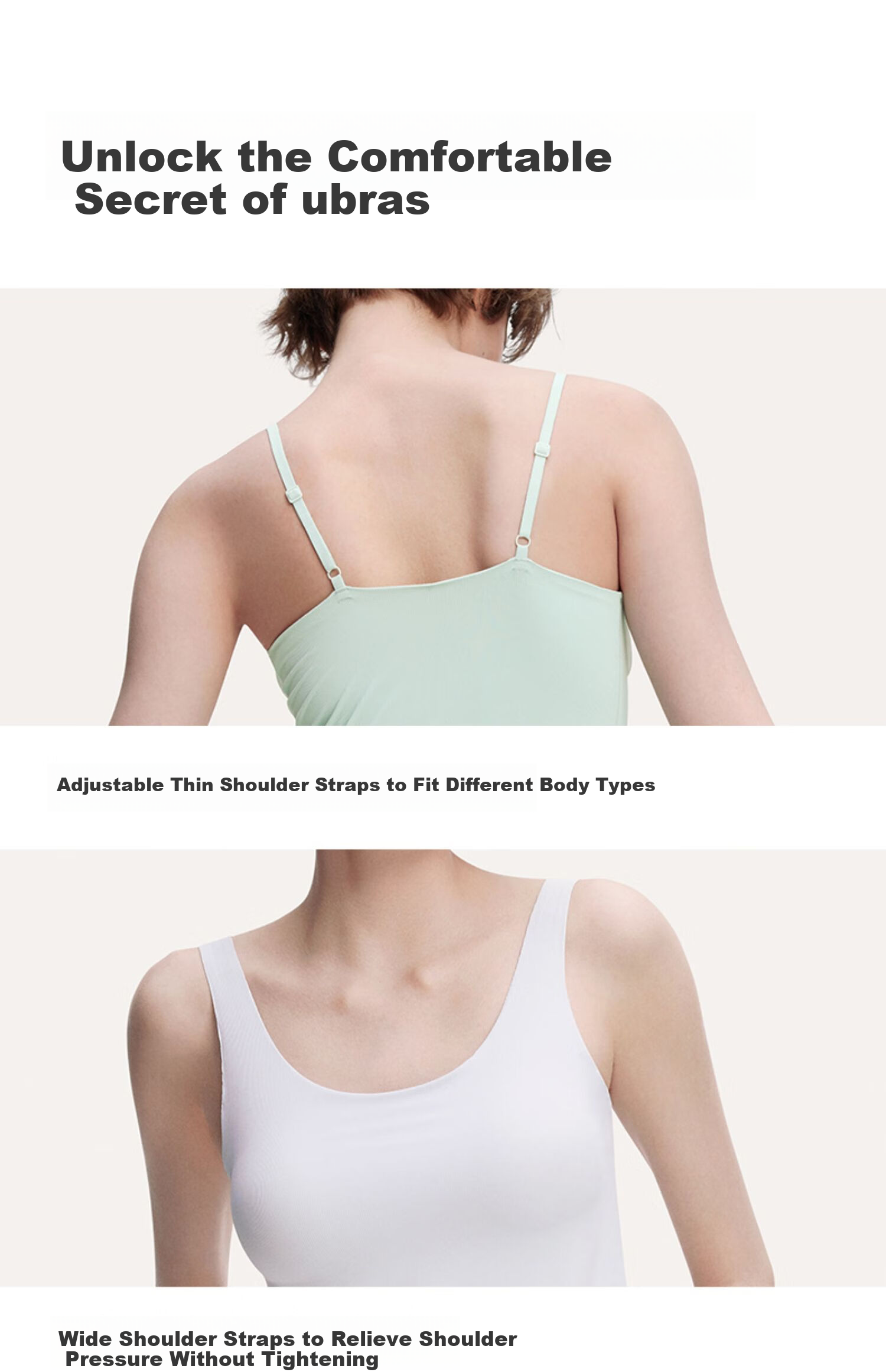 Ubras Liu Wen Same Style Mint Cooling Strap Tank Top for Women, Breathable One-Size Underwear, Upgraded Version, Ripple Blue 19