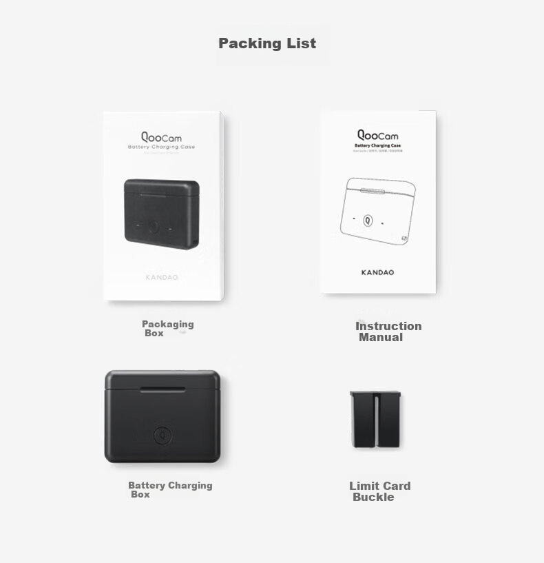 KanDao QooCam 3 Series Dual-Port Charging Station, Battery Manager, External Charging Case 5