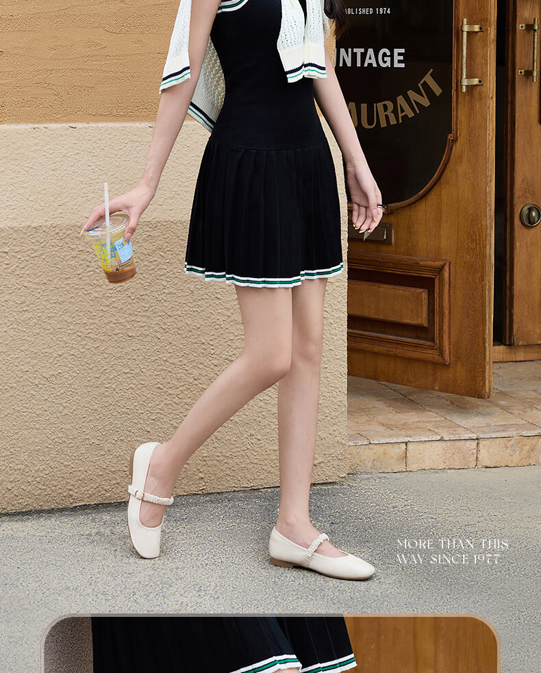 SENDA Mary Jane Shoes Women 2025 Autumn New Lambskin Flat Shoes XPA01CQ5 Off-White 37 1