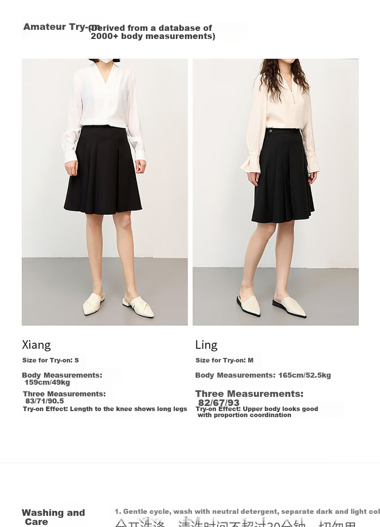 Sentubila Office Commute A-Line Skirt for Women, Spring And Autumn Women's Clothing, Gray Pleated Skirt, Petite Versatile Slimming Short Skirt 6