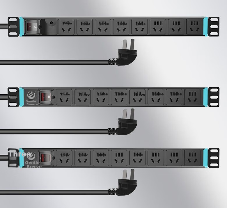 Kyfen PDU Desktop Gaming Cabinet Socket, 8-Port Master Control, 10A Overload Protection, 42mm Large Spacing, Aluminum Alloy Shell, Power Supply for Cabinet, 1.8 Meters 4