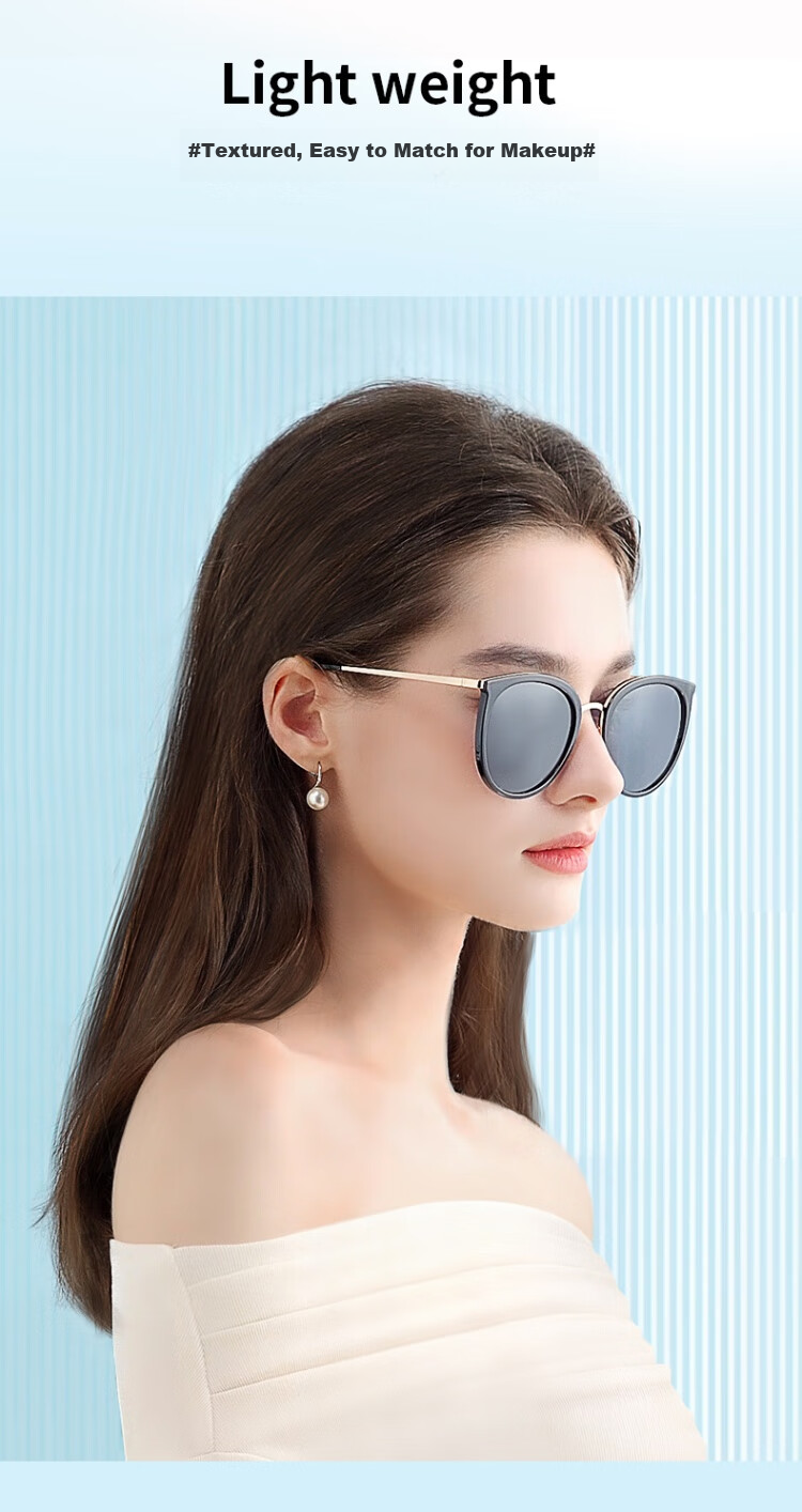 EYEPLAY Women's Sunglasses, Lightweight Fashionable Retro Sunglasses for Driving, EP-3059KY 3