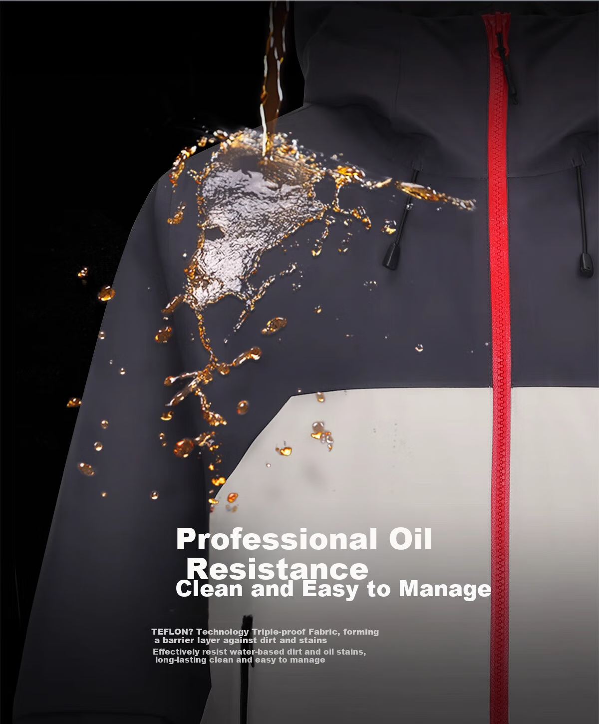 CAMEL Outdoor Hardshell Jacket for Men And Women, Unisex Style, Triple Protection Mountaineering Coat A34BA6B001 Ice Blue L 6