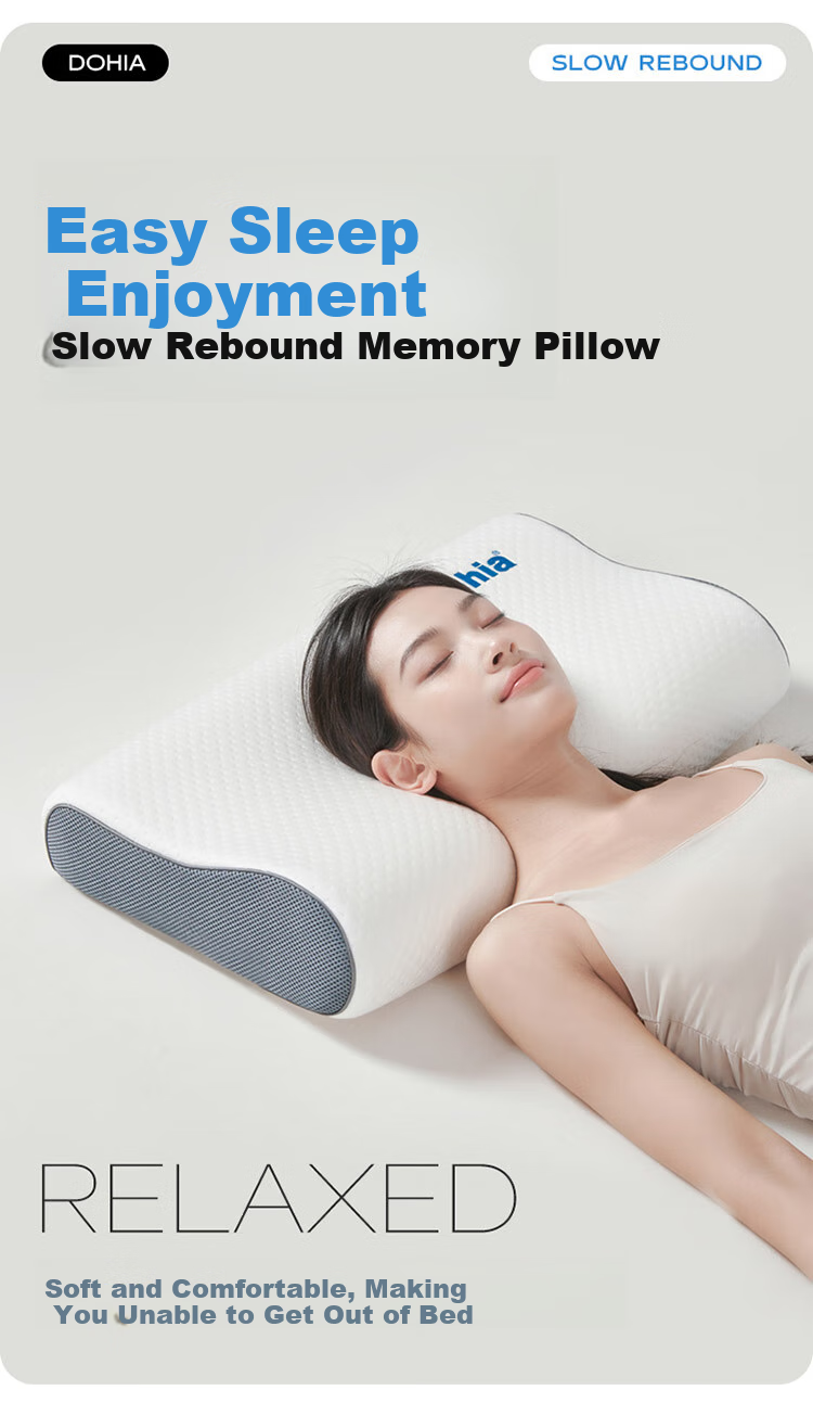 Dohia Slow Rebound Memory Foam Pillow, Deep Sleep Zoned Adult Cervical Pillow Core, 60*40cm Single Piece 1