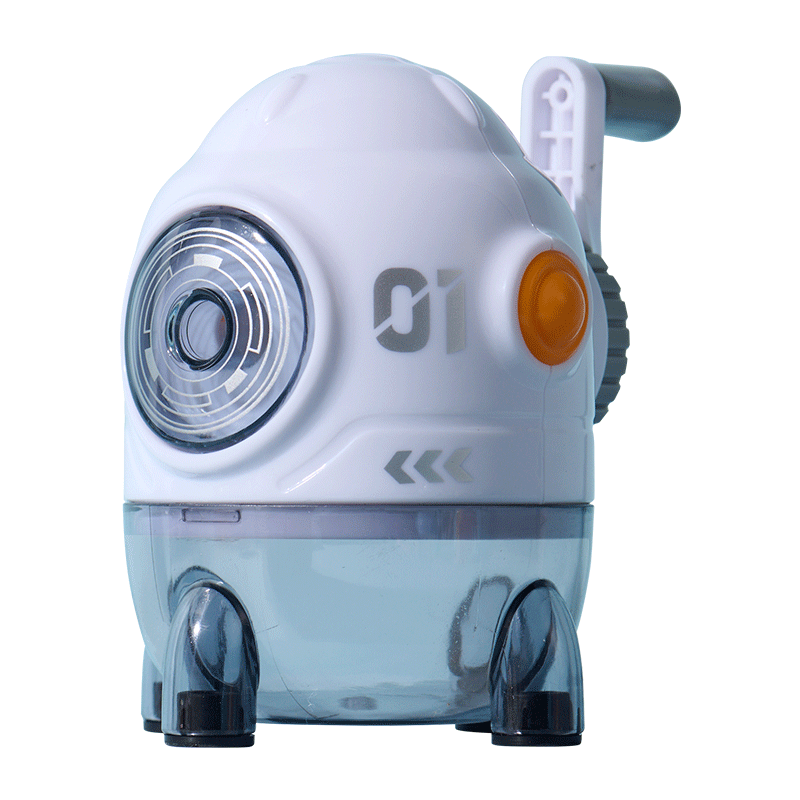 M&G Stationery Rocket Pencil Sharpener, Hand-Cranked Rotary Pencil Sharpener for Elementary School Students, Learning Supplies, Children's Gift APS906Y3