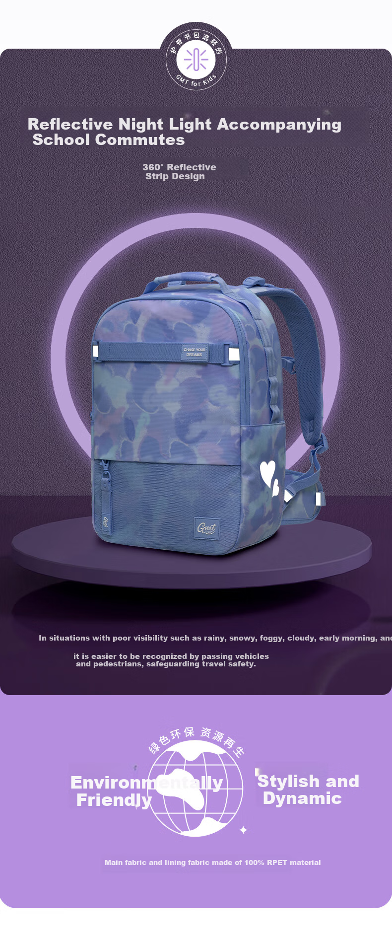 Gmt for Kids Backpack, Large Capacity Shoulder Bag for Middle And High School Students, Spine Protection And Load Reduction Backpack for Grades 3-4 Women's Waist Belt, White 9