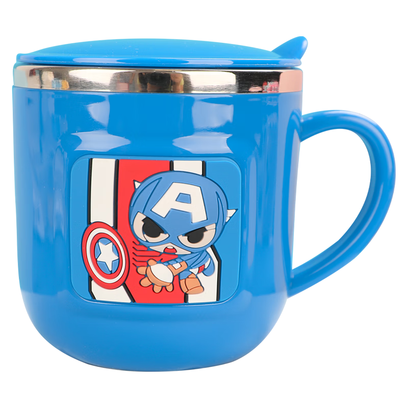 Disney Children's Milk Cup Water Cup Kindergarten Training Cup with Scale Markings for Drinking Water Directly, Boys' Home Use