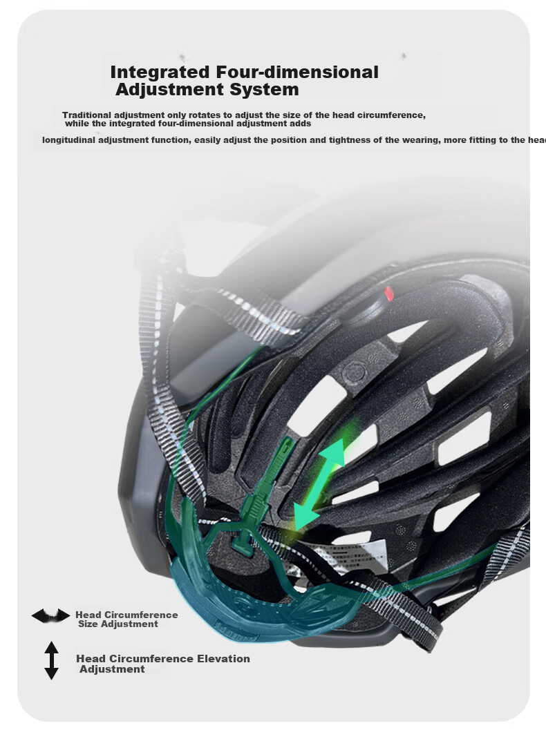 MOON Bicycle Riding Helmet, One-Piece Molded Airflow Safety Helmet, Suitable for Men And Women, Commuting, Mountain Biking, Road Cycling Equipment, Size M 5