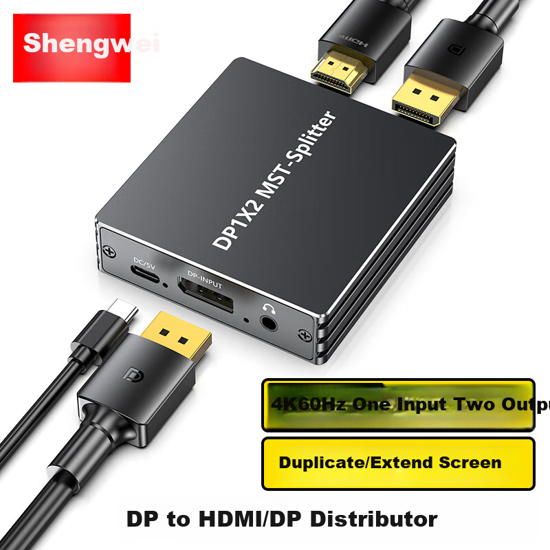 Shengwei DP to HDMI/DP Splitter, 4K, 1 вход 2 выхода, DHDP102G