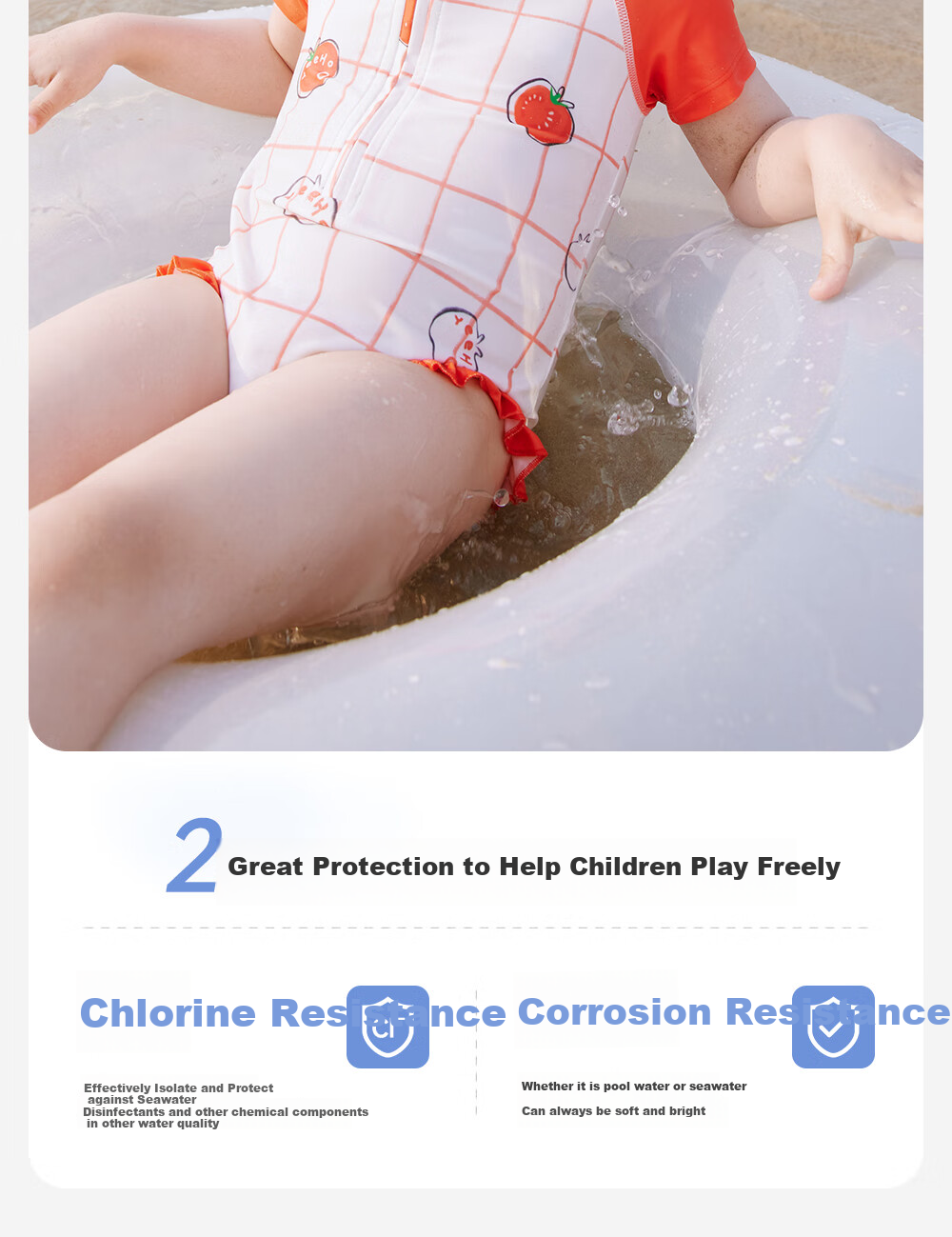YEEHOO Children's One-Piece Swimsuit, Short-Sleeve Swimwear for Boys And Girls, Hot Spring Bathing Suit, Summer Sun Protection Swimwear, UPF50+ 7