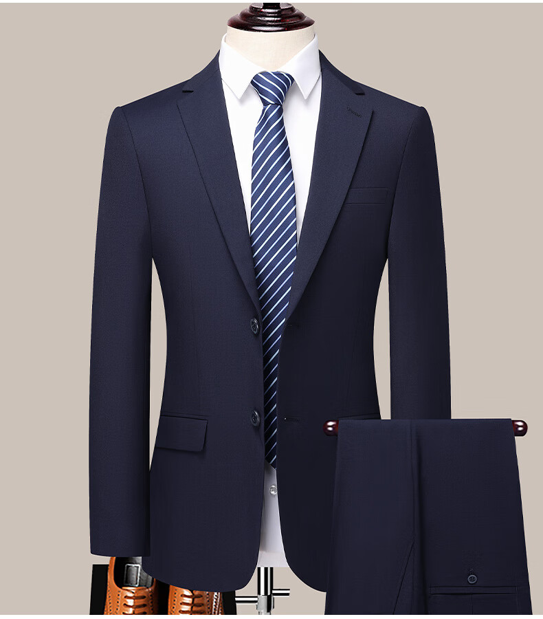 Pierre Cardin Wool Blend Men's Slim Fit Suit Set Business Casual Wedding Formal Wear 10