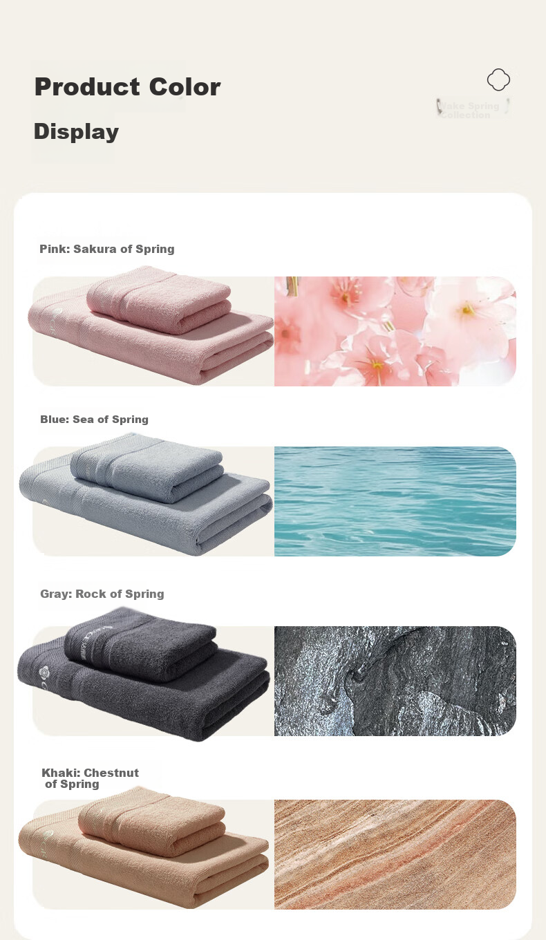 Grace Pure Cotton Towel, 7A Antibacterial, Hotel Thickened, Absorbent, All-Cotton Face Towel, Sports [Single Pack], Chunzhihai 14