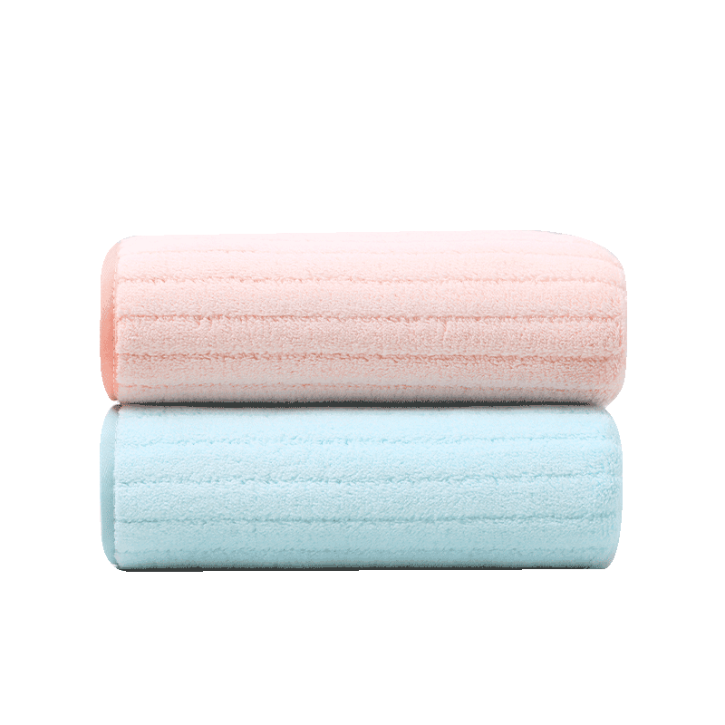 Grace Towel, 7A Antibacterial Class A Thickened Absorbent Face Towel for Men And Women, Hair Drying Sports Large Face Towel, Blue + Pink 2 Pieces