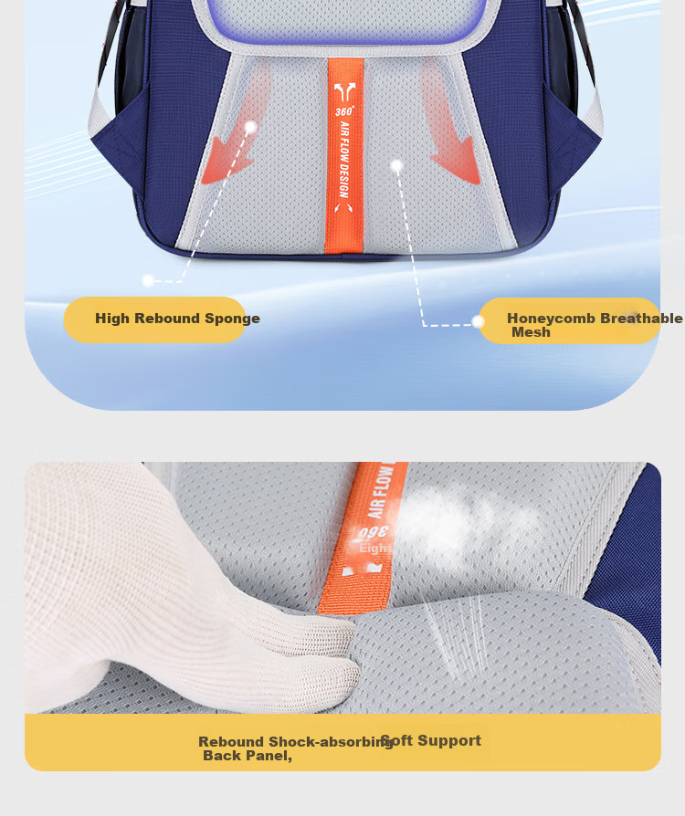 Jeep Children's Spine Protection Backpack for Primary School Students Grades 3-6, Lightweight Anti-Drop Large Capacity Backpack for Boys And Girls 6