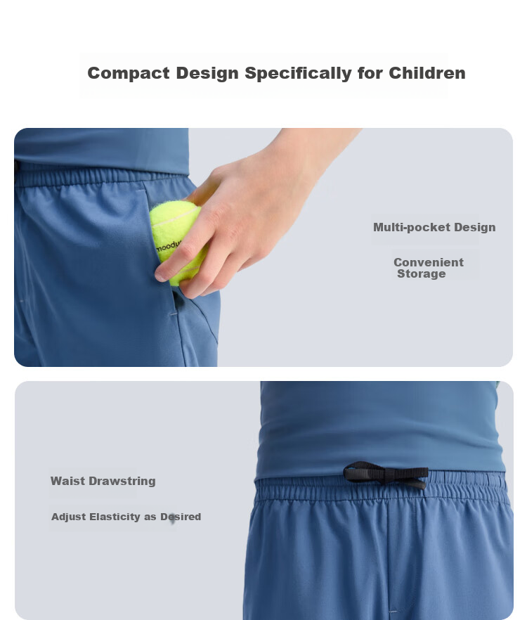 Moodytiger Boys' Shorts, Quick-Drying Lightweight Summer Children's Pants, Kids' Clothing, Simple Solid Color Versatile Loose Comfortable Sports Pants 6