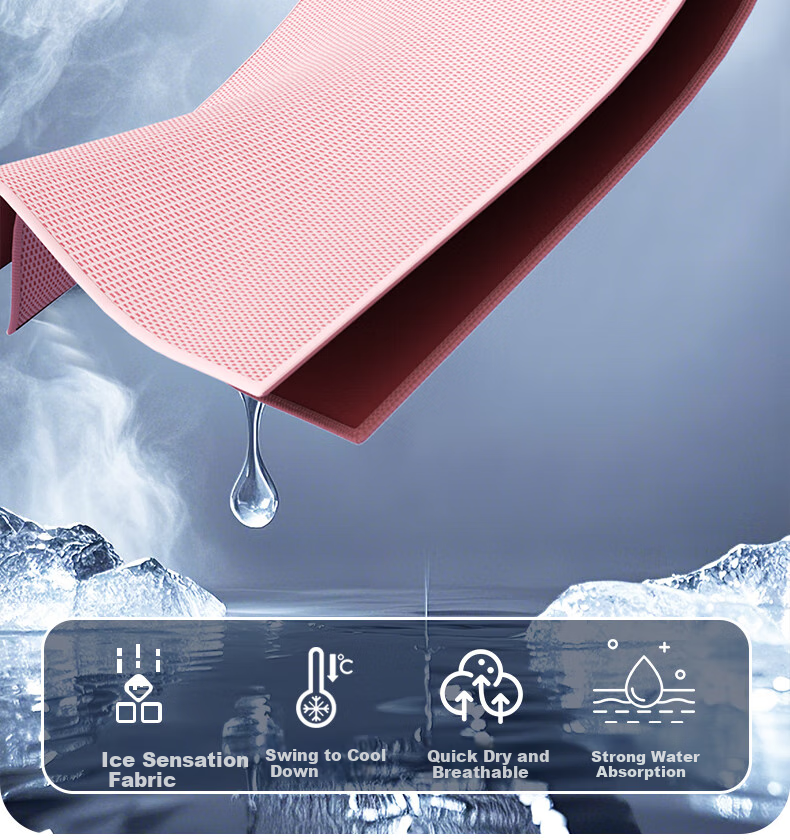 ANTA Cooling Sports Towel, Outdoor Swimming Fitness Quick-Dry Portable Travel Swimming Cool-Touch Non-Stick Blue 2