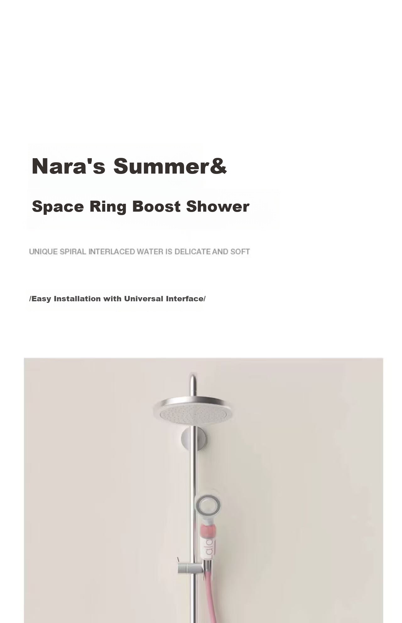 LALAPERCARE Space Ring Pressure-Boosting Shower Head, Handheld Filtered Shower, Bathroom Slim Waist Spiral Water Outlet Shower Head SL-700 7