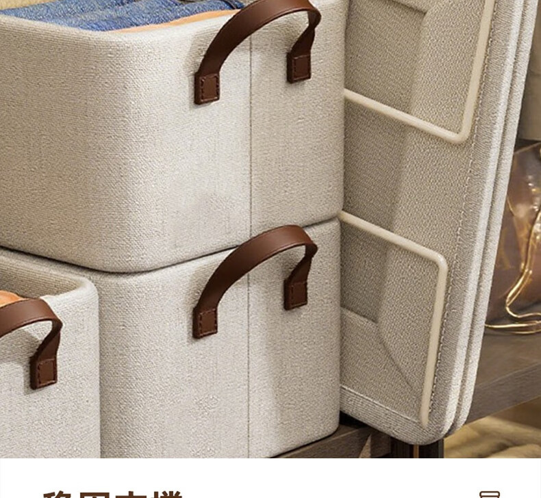 Huaqizhigu Storage Box, Clothes And Pants Organizer, Closet Underwear Storage Container, Cotton And Linen Foldable Storage Solution, Medium Size 5