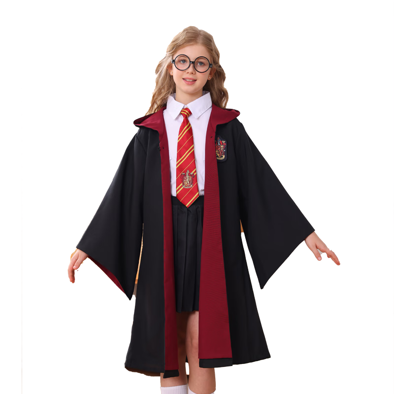 Xiongliuwan Harry Potter Magic Robe Cosplay, Children's School Role-Play, 140 Single Robe (Same Style for Boys And Girls)