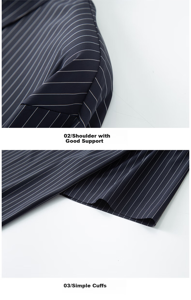Ayoupang Summer Short-Sleeve Ice Silk Plus-Size Polo Shirt, Business Striped Loose Elastic T-Shirt for Men, Navy Blue, XL 10