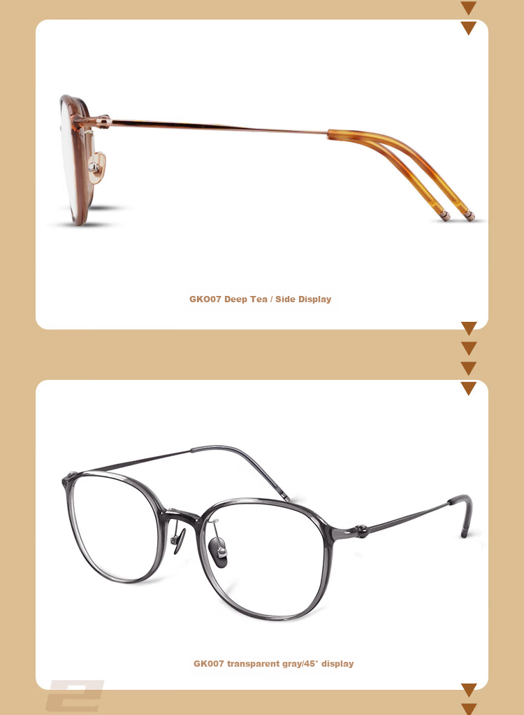 Gameking Myopia Glasses with Anti-Blue Light And Radiation Protection, Suitable for Men And Women, Prescription Available, GK007 Deep Tea Color 12