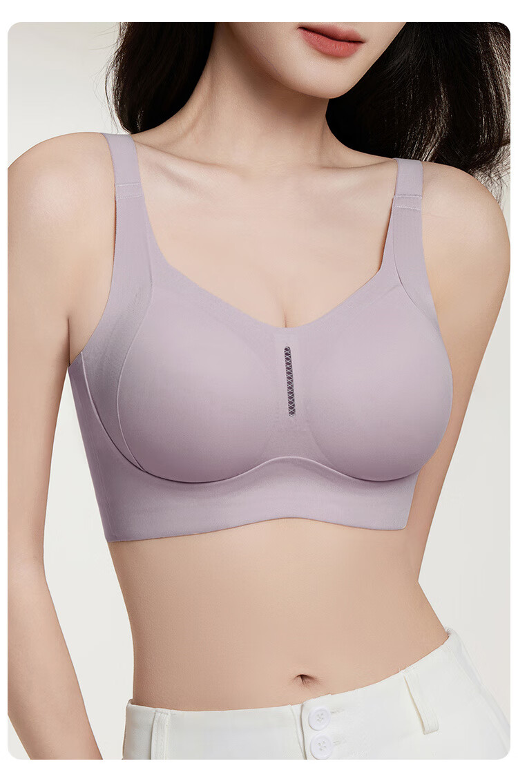 GRACEWELL Seamless Large Bust Minimizing Lift Support Wireless Push-Up Sports Bra Thin 16