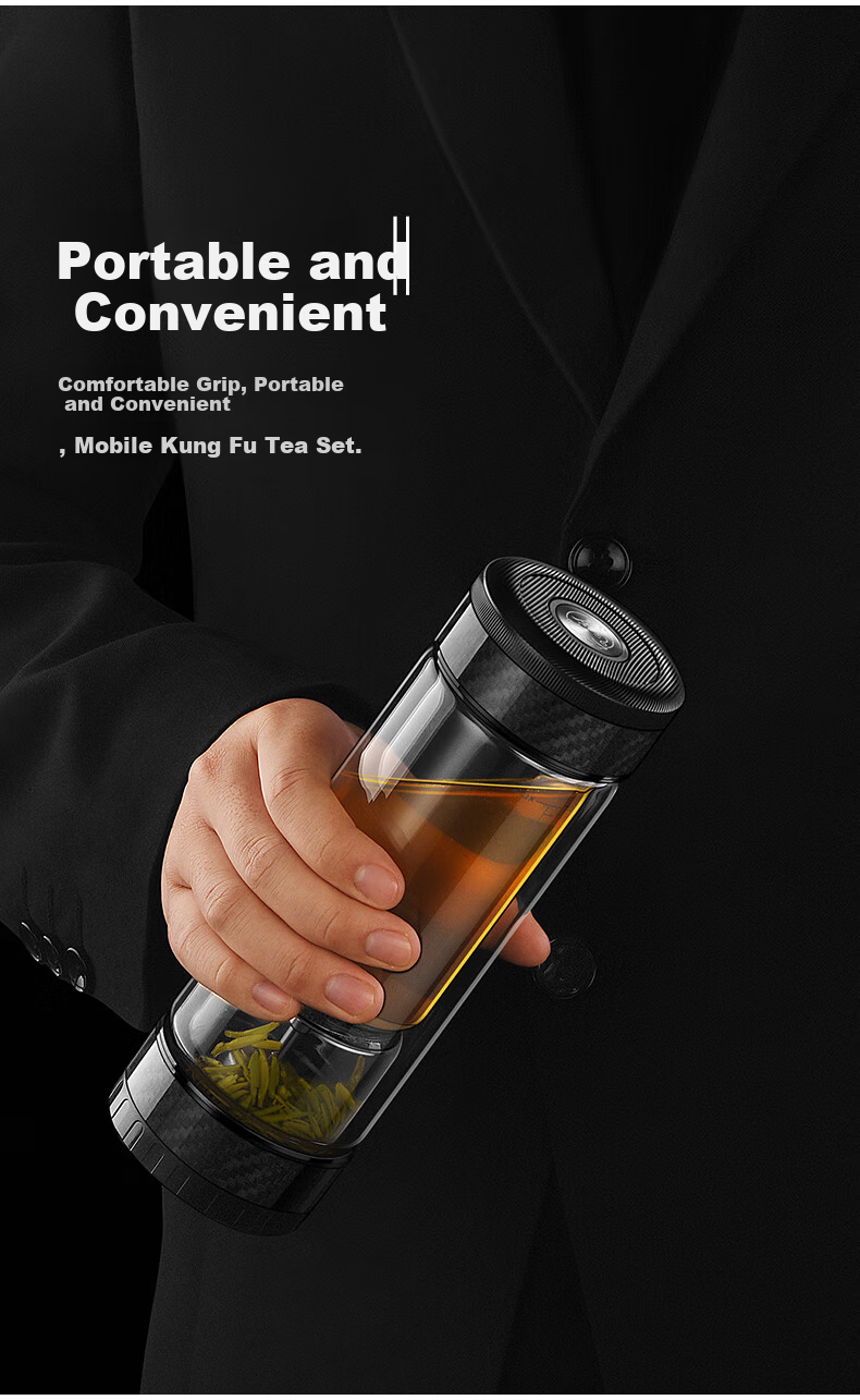Chazhilian Tea Infuser Cup, High-End Double-Layer Glass Mug for Men And Women, Specialized for Brewing Tea in Office, Mid-Autumn Festival Gift 3