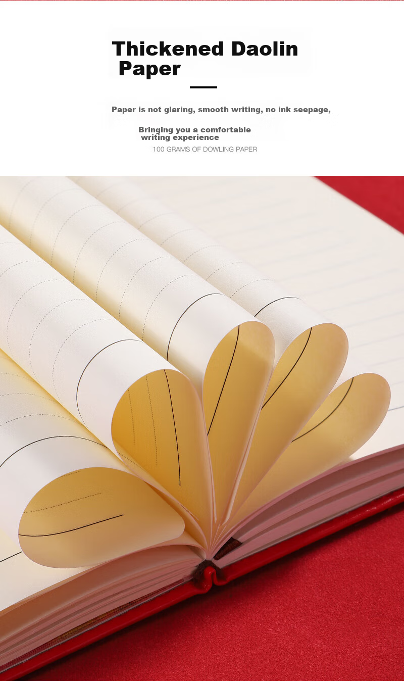 TENGXIONG A5 Party Member Notebook with Buckle, Leather Cover, Political Education Study Journal, Meeting Record Book, Cultural Activity Party Building Work Gift Box Customization LOGO 6