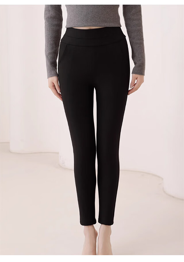 LangSha Wool Thermal Pants for Women, Outdoor Wear, Winter, Extra Thick, Cold-Resistant, Knee Protection for Northeast China, Thick High-Waist Large Size Cotton Pants, Base Layer Pants 23