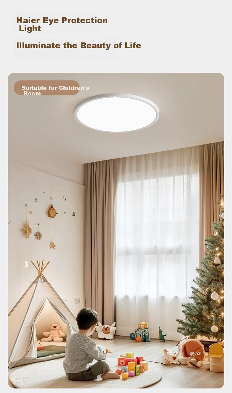 Haier Eye-Protection Ceiling Light, Full Spectrum Living Room Lamp, Simple Bedroom LED Lighting Fixture [Installation Included] 34