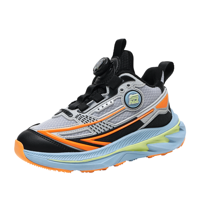 7-PE Boys' Shoes 2026 Spring New Youth Mesh Running Shoes Large Kids Waterproof Leather Sports Shoes