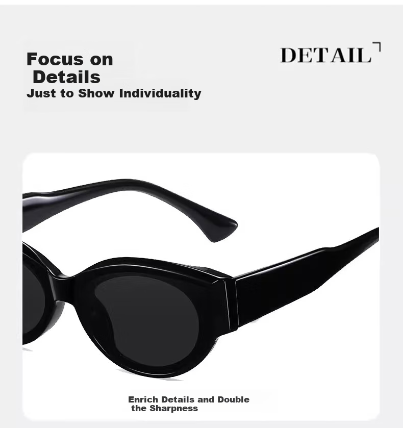 FENCHI Jennie Style Sunglasses for Women, Retro Hot Girl Cat Eye Small Frame GM Glasses Polarized UV Protection Sunglasses for Small Faces 16